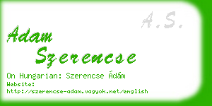 adam szerencse business card